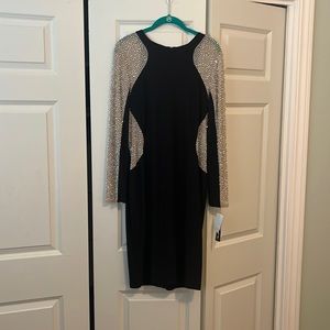 Xscape beaded sleeve dress size 14